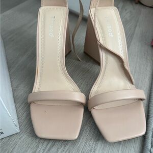 BAMBOO Women's Blush Heeled Sandals